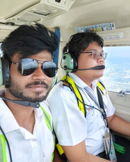 Pilots in Cockpit